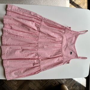 Pink Striped Sleeveless Dress